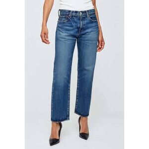 Moussy Vintage Jessamine Boya Straight Leg Pants Jeans in Dark Blue 25